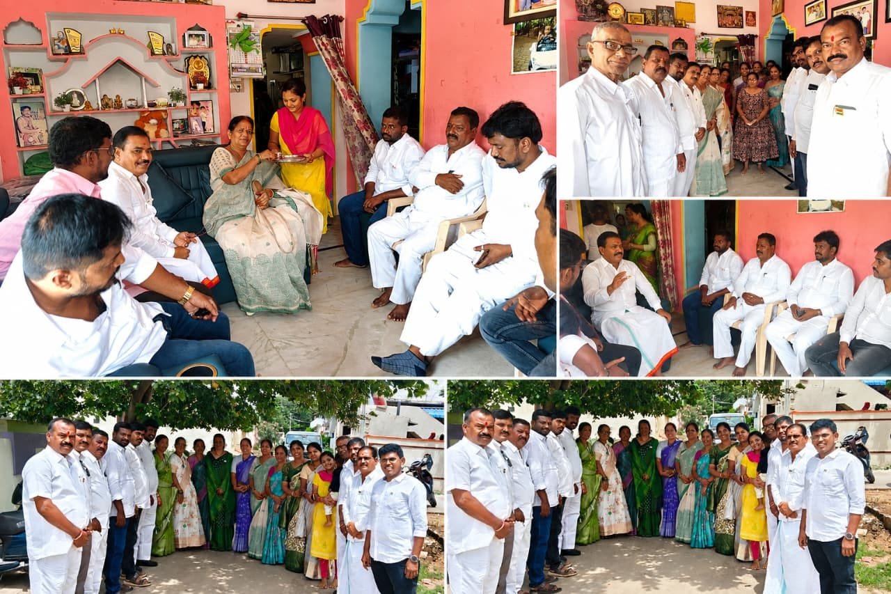 దేవరకొండలో మాకం చంద్రమౌళి కుటుంబాన్ని ఆప్యాయంగా పరామర్శించిన పద్మశాలి సంఘం నాయకులు