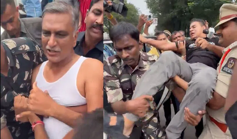 కేటీఆర్, హరీశ్‌రావు అరెస్టు..